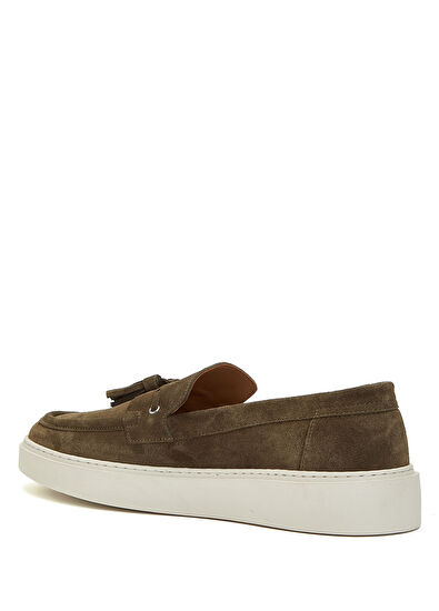 Beymen Club Khaki Tassel Details Men's Suede Loafer - 3