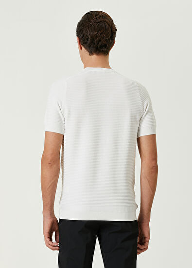 Beymen Club Beyaz Kısa Kollu Kazak - 5