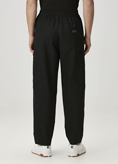 Kenzo Siyah Beli Kordonlu Yün Pantolon - 3