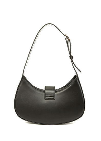 Beymen Club Halfmoon Black Women's Leather Shoulder Bag - 4