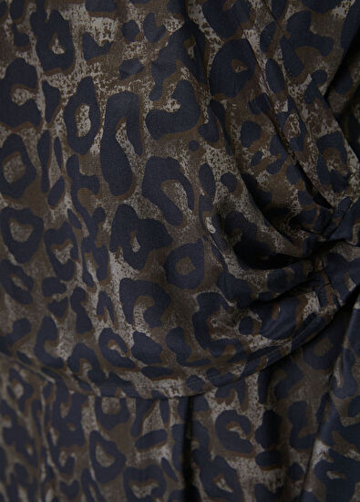 Beymen Club Khaki leopard print silk mini jumpsuit - 7