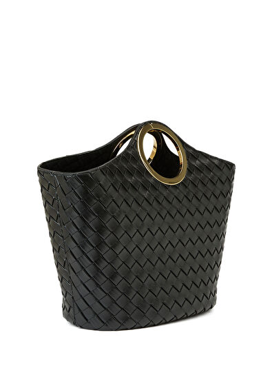 Bottega Veneta Picnic Siyah Kadın Deri Çanta - 4