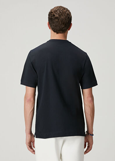 Beymen Club Lacivert Relax Fit Lycralı Pike -Tshirt - 5