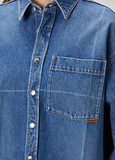 T by Alexander Wang Mavi Denim Gömlek - 5