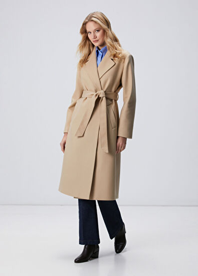 Network Taş Kaşmir ve Yün Karışımlı Manto - 5