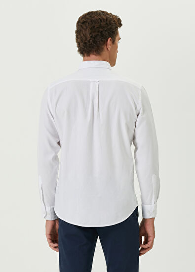 Beymen Club Comfort Fit Beyaz Oxford Gömlek - 4