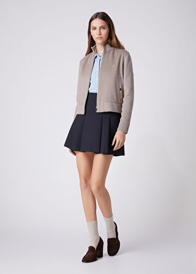 Beymen Club Beige Wool Knit Bomber Jacket - 4
