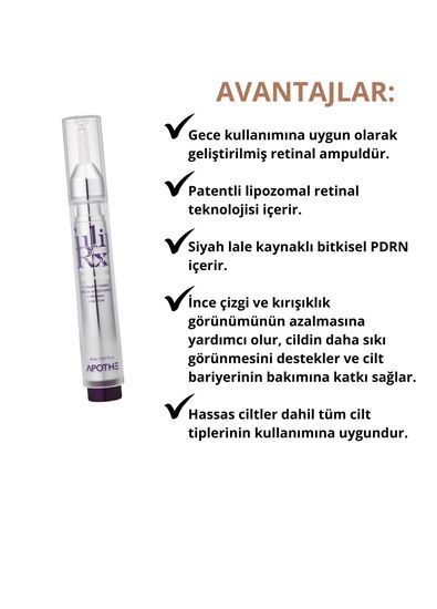 Apothe TulipRx PDRN Retinal Night Cell Ampoule Anti-Aging Night Care Ampoule 14 ml - 3