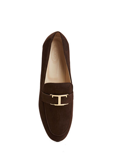 Tod's Dark Brown Women's Suede Loafer - 4