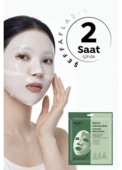 Dermal Seoul Face Matcha Yatıştırıcı Işıltı Veren Eriyen Glow Hidrojel Kağıt Yüz Maskesi 34 gr - 4