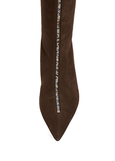 Beymen Club Brown Women's Leather Boots - 4