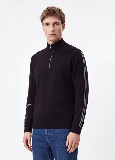 Beymen Club Black Goose Jacquard Sweater - 3
