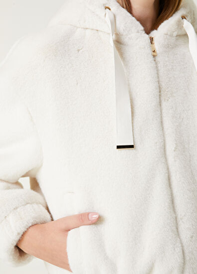 Beymen Club Ekru Kürk Görünümlü Kısa Mont - 5