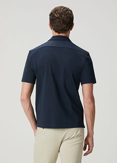 Beymen Club Navy Blue Slim Fit Rope Detail Polo T-Shirt - 5