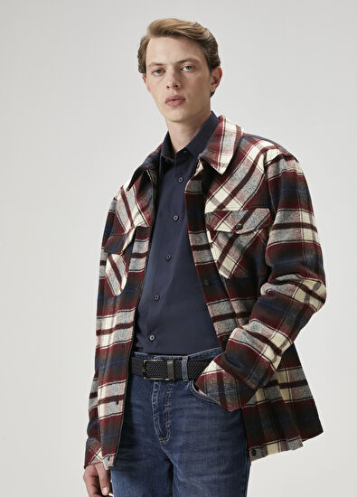Beymen Club Red Plaid Pattern Outer Shirt - 5