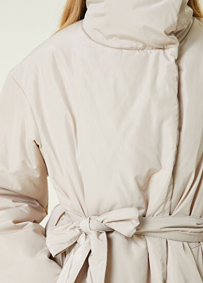 Beymen Club Bej Dik Yaka Puff Mont - 5