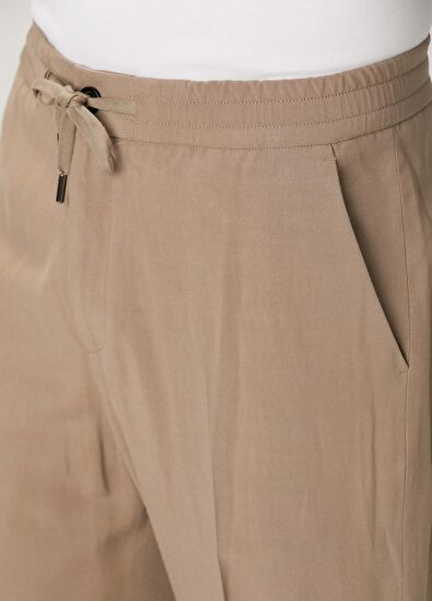 Maurizio Baldassari Bej Beli Kordonlu Pantolon - 4