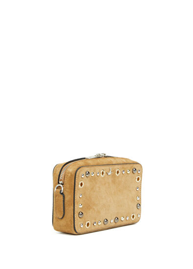 Beymen Club Camel Stud Women's Leather Bag - 3