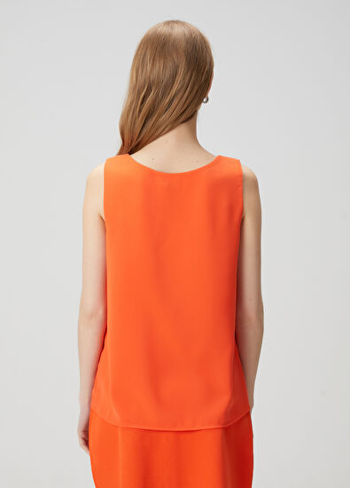 Beymen Club Turuncu Krep Bluz - 4