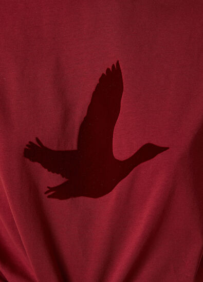 Beymen Club Bordo Logo Baskılı T-shirt - 5