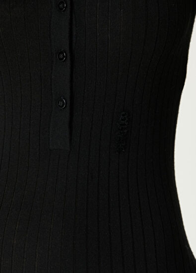 The Attico Siyah Kaşmir Polo Triko - 4