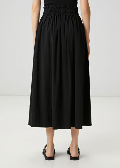 Beymen Club Black Elasticated Waist Midi Skirt - 6