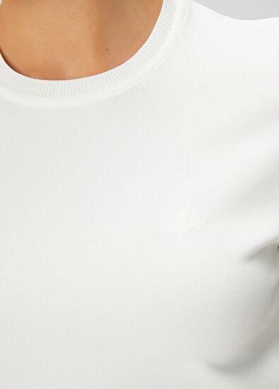 Beymen Club White Short Sleeve Sweater - 5