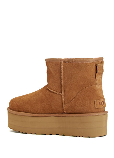 Classic Mini Platform Taba Kadın Süet Bot - Görsel 5