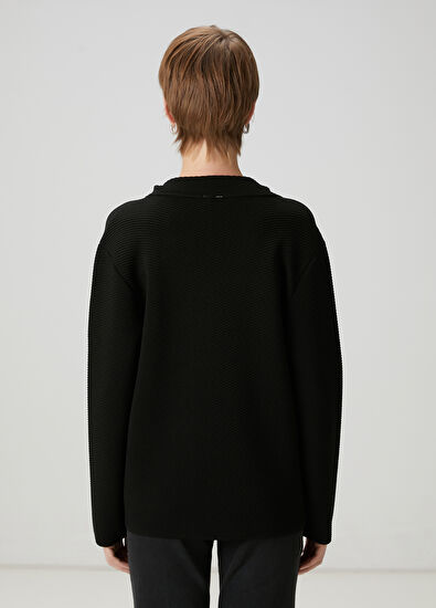 Beymen Club Double-Breasted Cardigan With Black Embroidered Lo - 4