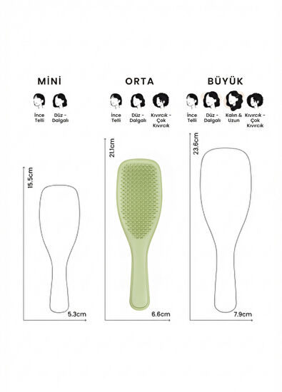 Tangle Teezer Matte Ultimate Detangler Olive Green Hair Detangling Brush - 7