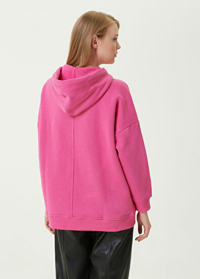 Beymen Club Pembe Kapüşonlu Logolu Sweatshirt - 6