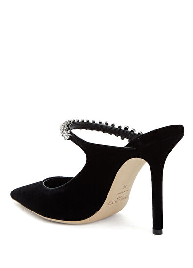 Bing Siyah Taşlı Topuklu Terlik - Görsel 4