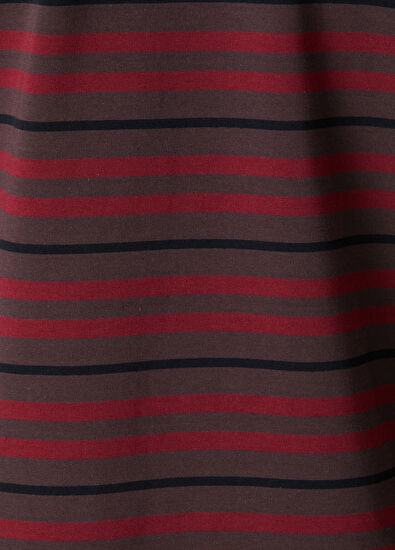 Beymen Club Comfort Fit Brown Red Striped Polo Sweatshirt - 7