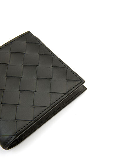 Intrecciato Siyah Erkek Deri Cüzdan - Görsel 6