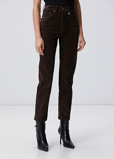 Network Koyu Kahverengi Denim Pantolon - 3