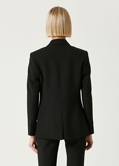 Siyah Kruvaze Ceket - Görsel 6