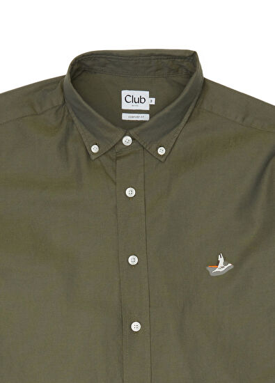 Beymen Club Comfort Fit Khaki Oxford Shirt - 7