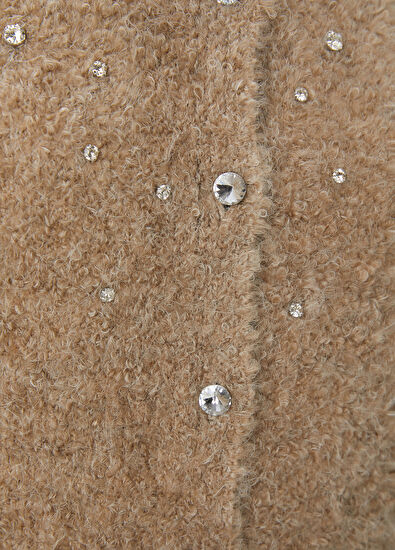 Beymen Club Taupe Sprinkled Crystal Cardigan - 5