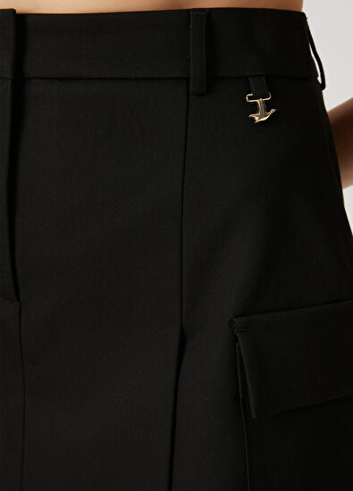 Beymen Club Siyah Mini Gabardin Etek - 6