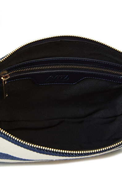 Beymen Club Navy Blue White Striped Women's Linen Bag - 5