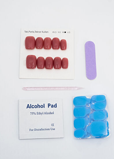 Don't Wear Don't Wear Short Square 10 Pcs Pink Prosthetic False Nail TT1341 - 6