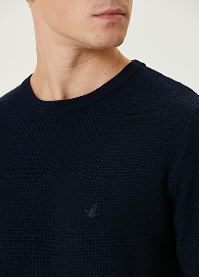 Beymen Club Navy Blue Textured Wool Sweater - 6