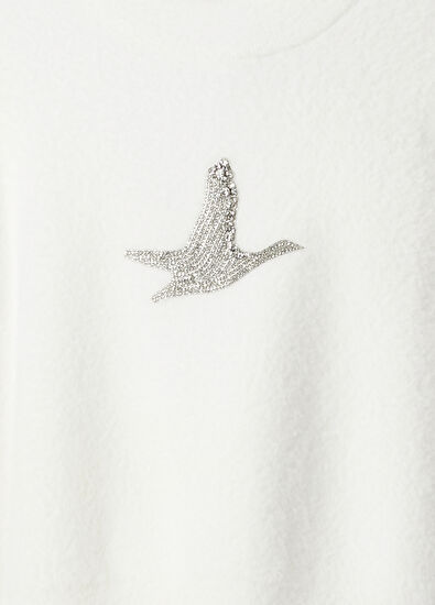 Beymen Club Off-White Crystal Goose Logo Sweater - 5