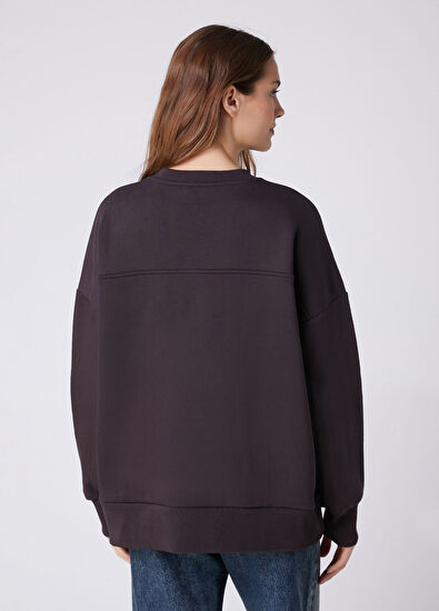 Beymen Club Oversize Plum Dog Detailed Sweatshirt - 5