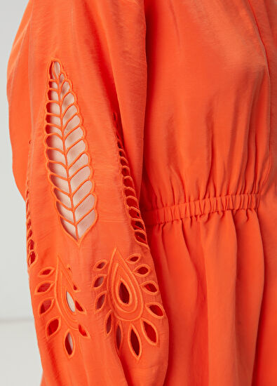 Beymen Club Mercan Dökümlü Maxi Elbise - 6