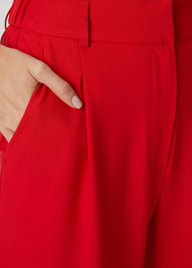 Beymen Club Red Wide-Leg Trousers - 5