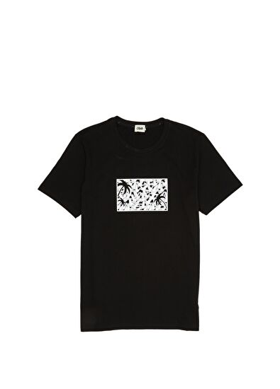 Beymen Club Siyah Palmiye Baskılı T-shirt - 7