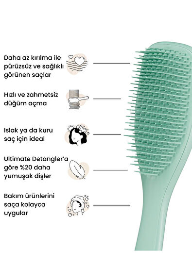 Tangle Teezer Wet Detangler Fine & Fragile Dark Teal Saç Fırçası - 3