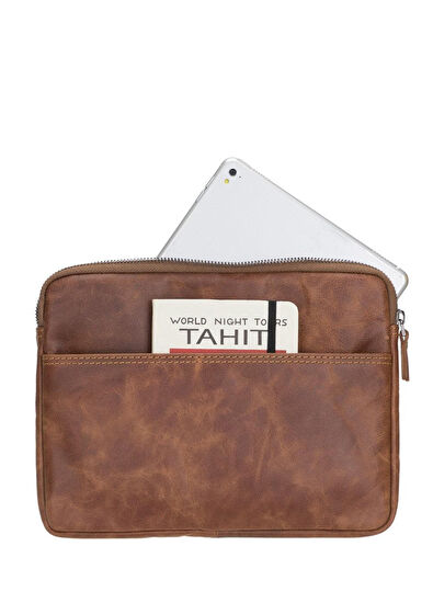 Bloominbag Awe Slim Kahverengi Deri 16" Laptop ve Macbook Kılıfı - 3