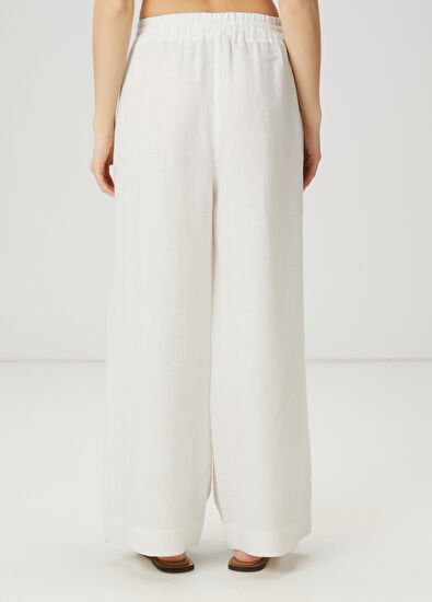 Beymen Club Kırık Beyaz Keten Pantolon - 5